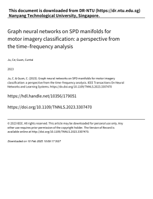 用于运动想象的 SPD 流形上的图形神经网络......